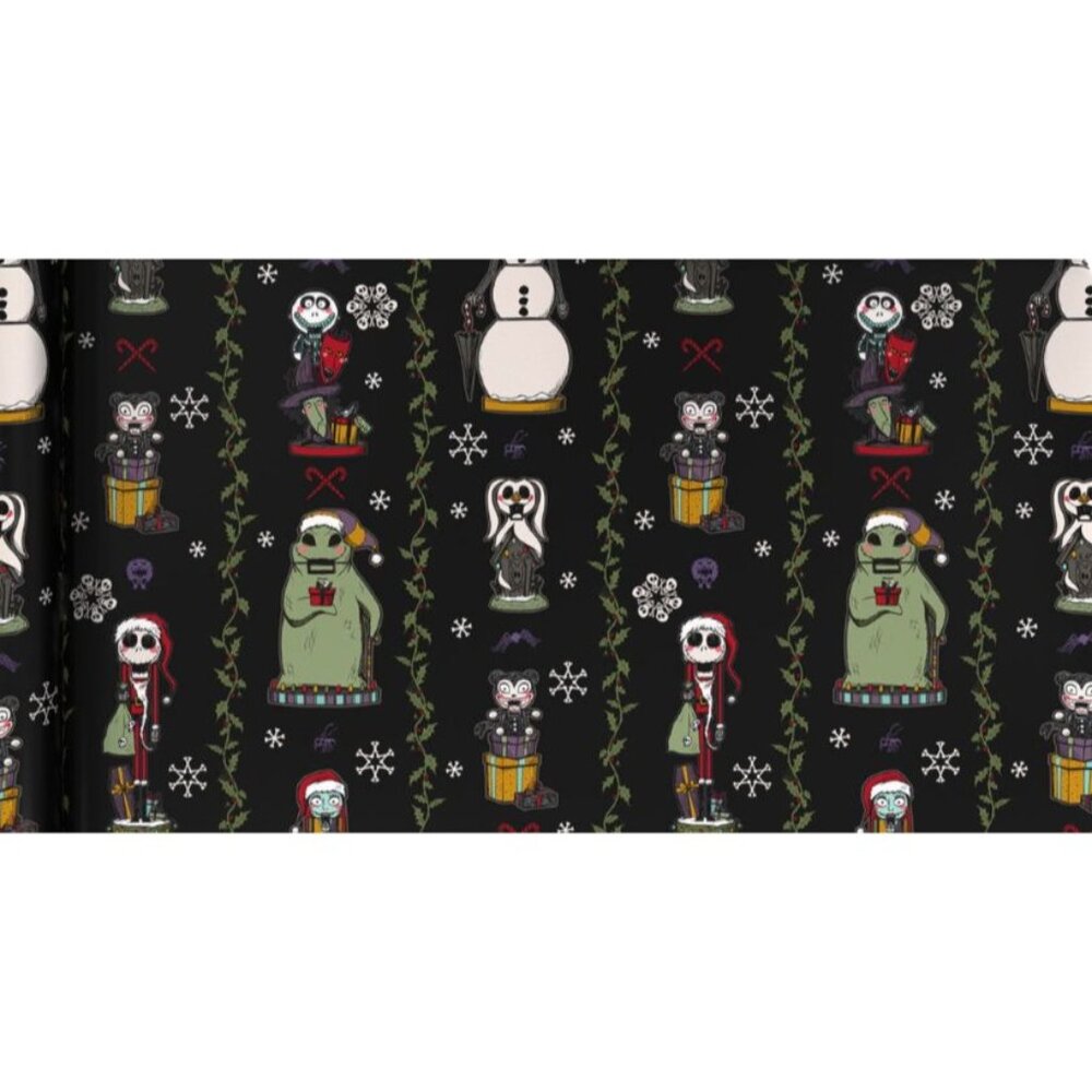 Hallmark Wrapping Paper Christmas Nightmare before Xmas Nutcrackers 70 sq ft Jum